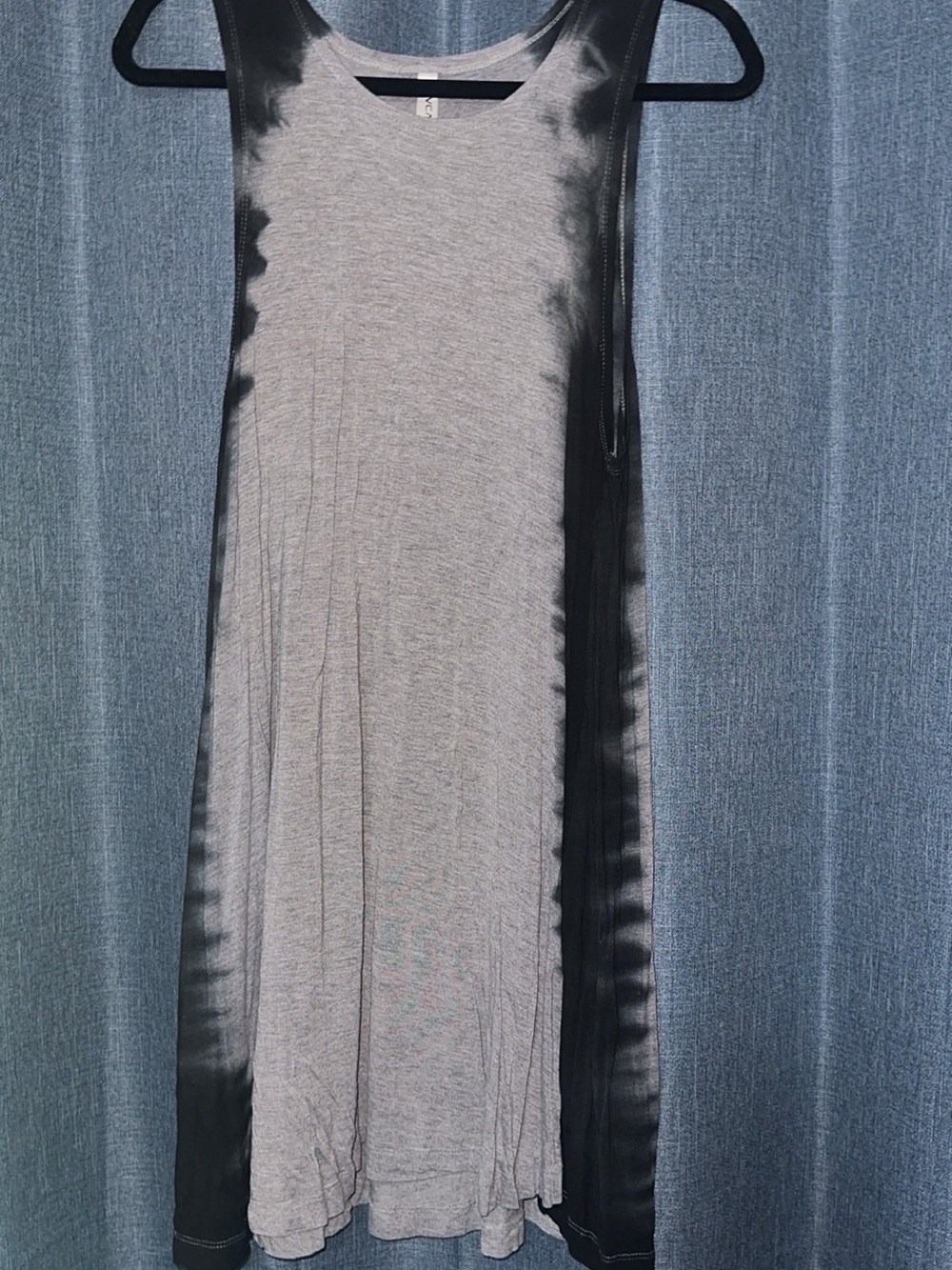 RVCA Grey Tank Midi Dress with blue Side Panels